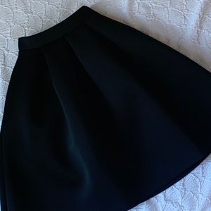 black flare skirt